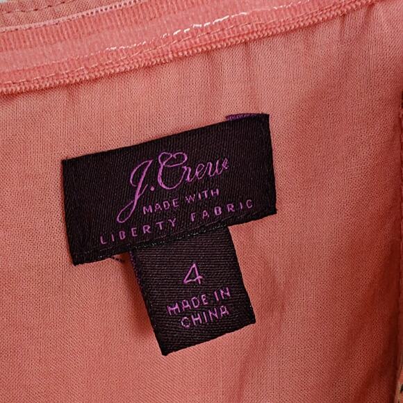 J Crew Liberty Fabric Ruffle Hem Midi Dress Size 4 Josephine Floral Print - Picture 12 of 15